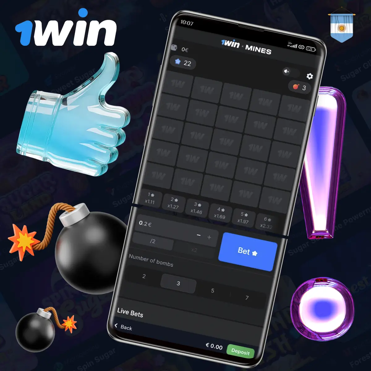 Otras ventajas de jugar en 1Win Mines Argentina